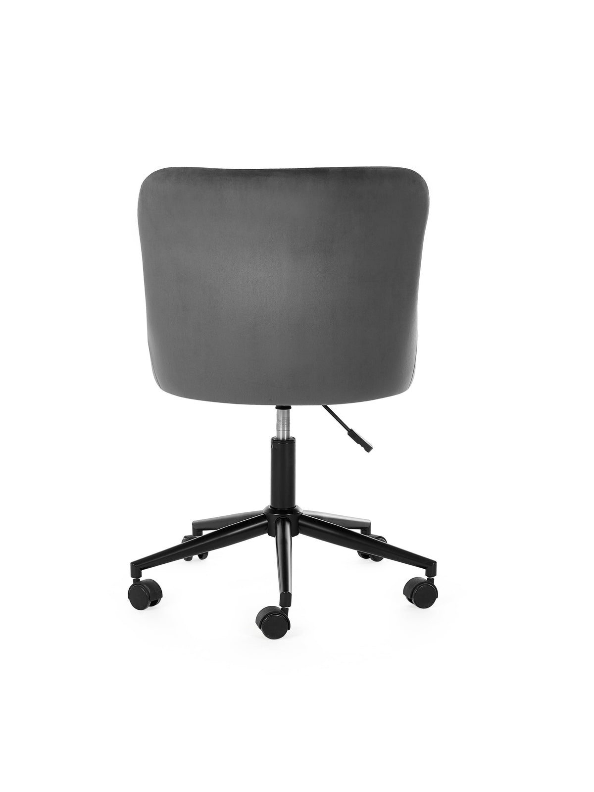Luxe Office Chair In Grey Velvet