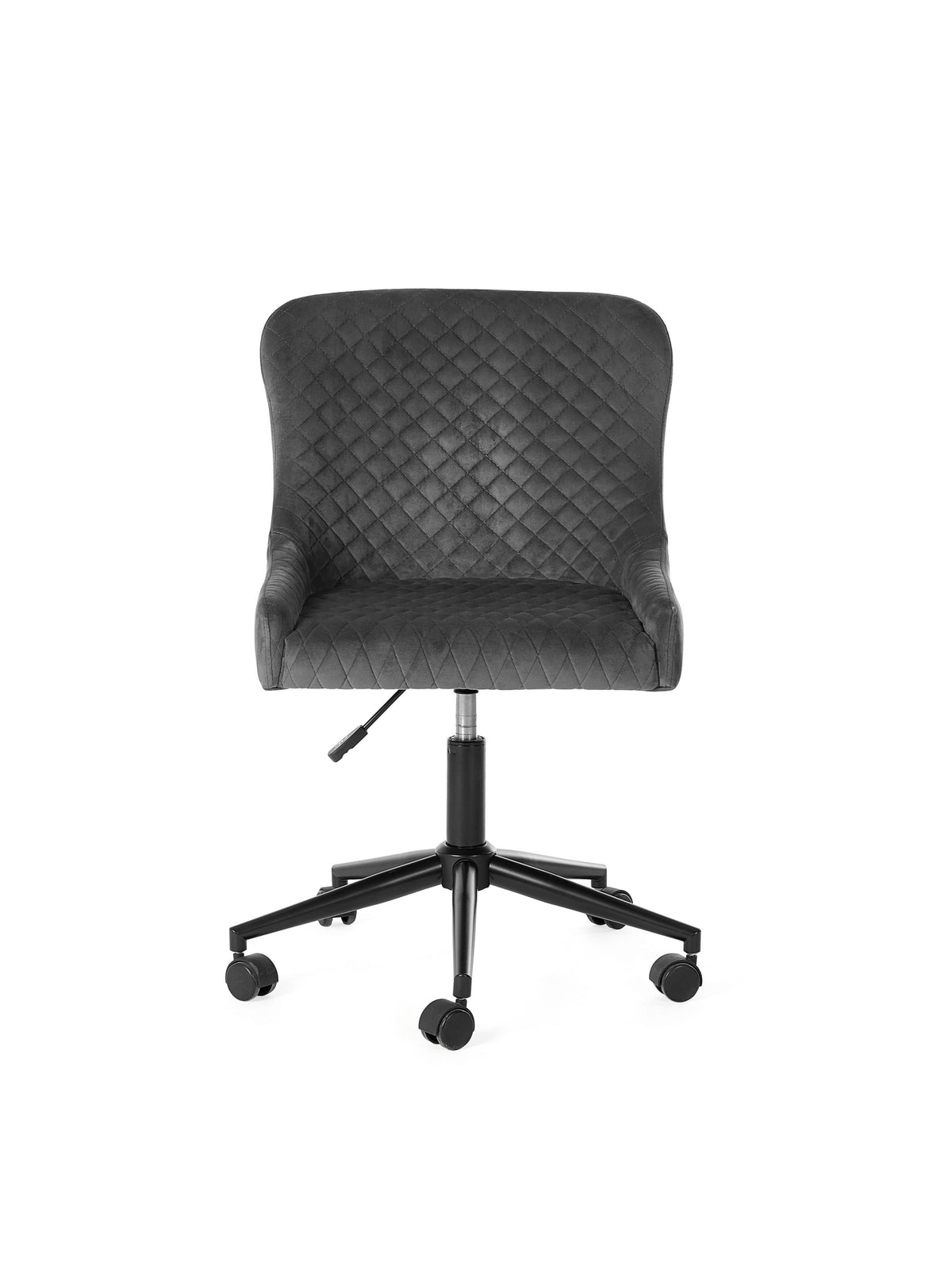 Luxe Office Chair In Grey Velvet