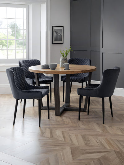 Luxe Velvet Dining Chairs - Grey (Set Of 2)