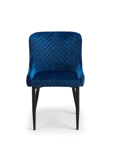 Luxe Velvet Dining Chairs - Blue (Set Of 2)