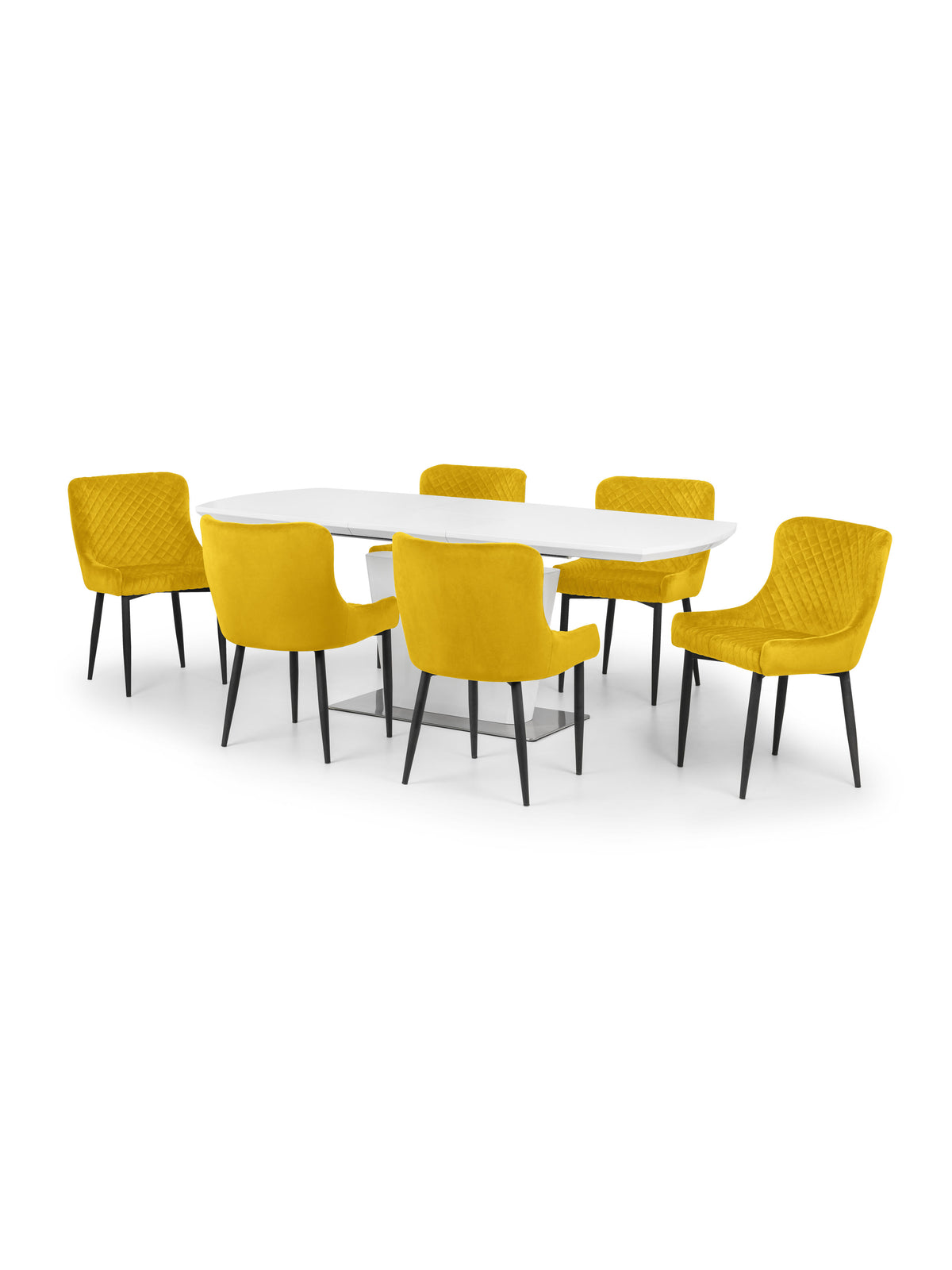 Luxe Velvet Dining Chairs - Mustard (Set Of 2)