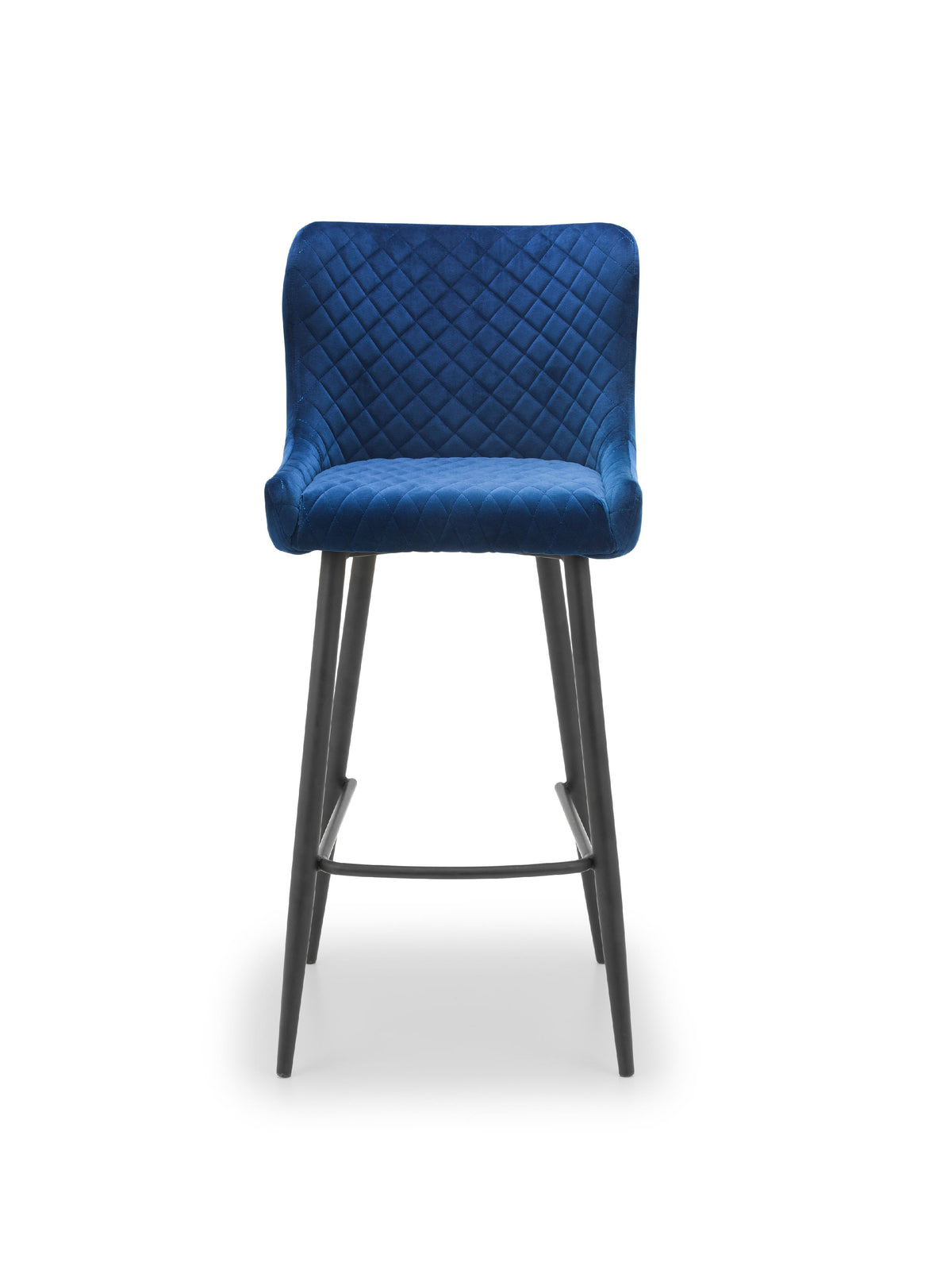 Luxe Velvet Bar Stool - Blue