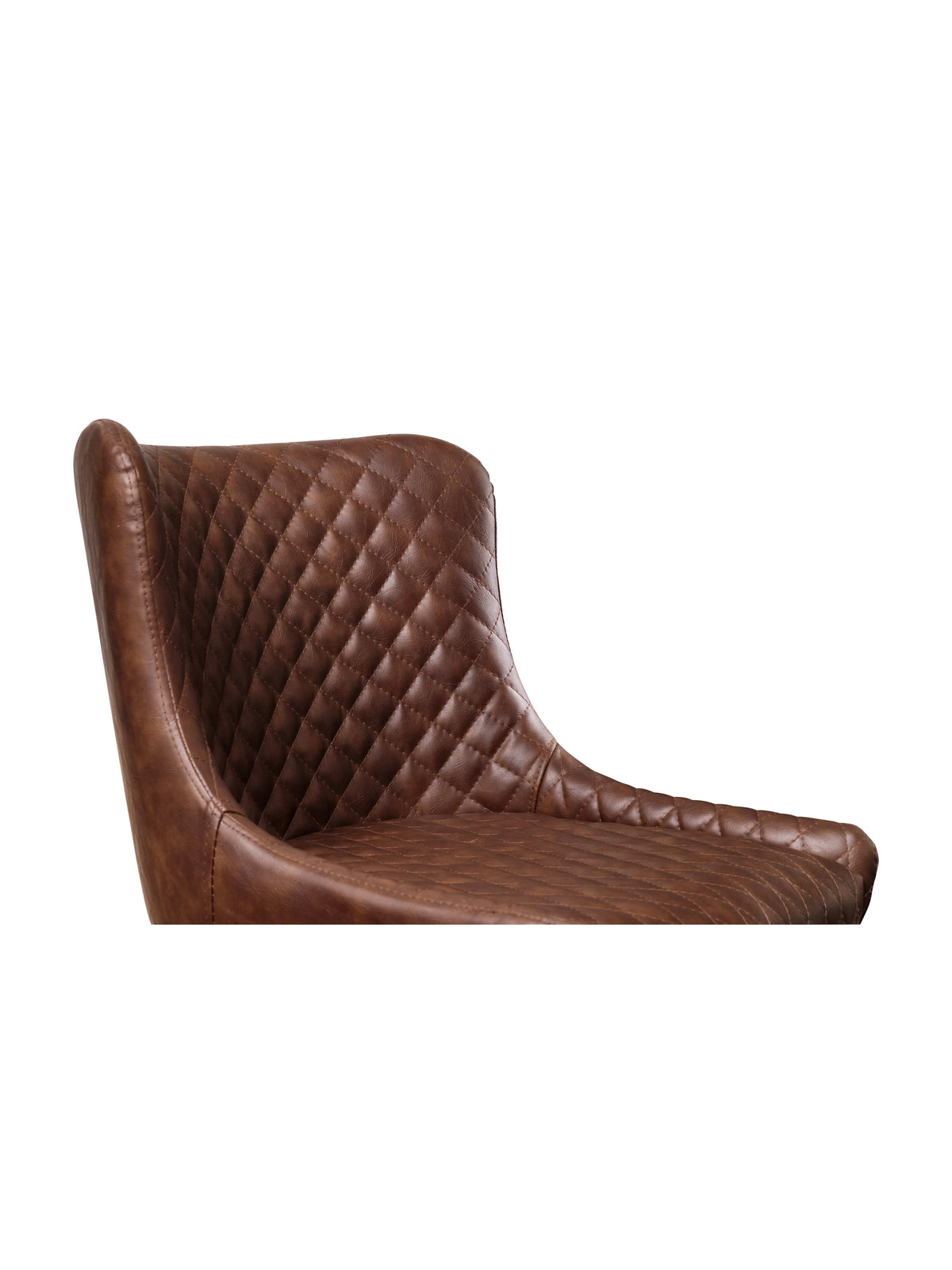Luxe Faux Leather Barstool - Brown