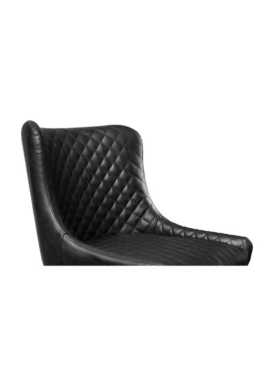 Luxe Faux Leather Barstool - Black