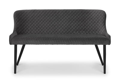 Luxe High Back Bench - Grey – Julian Bowen, view 3