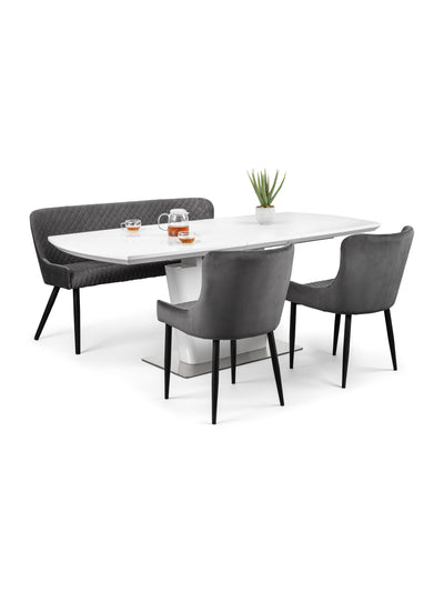 Luxe High Back Bench - Grey