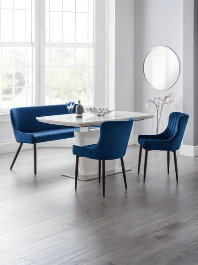 Luxe High Back Bench - Blue