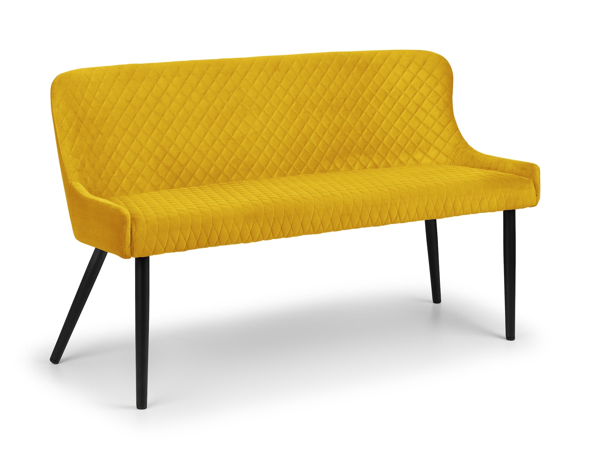 Luxe High Back Bench - Mustard – Julian Bowen