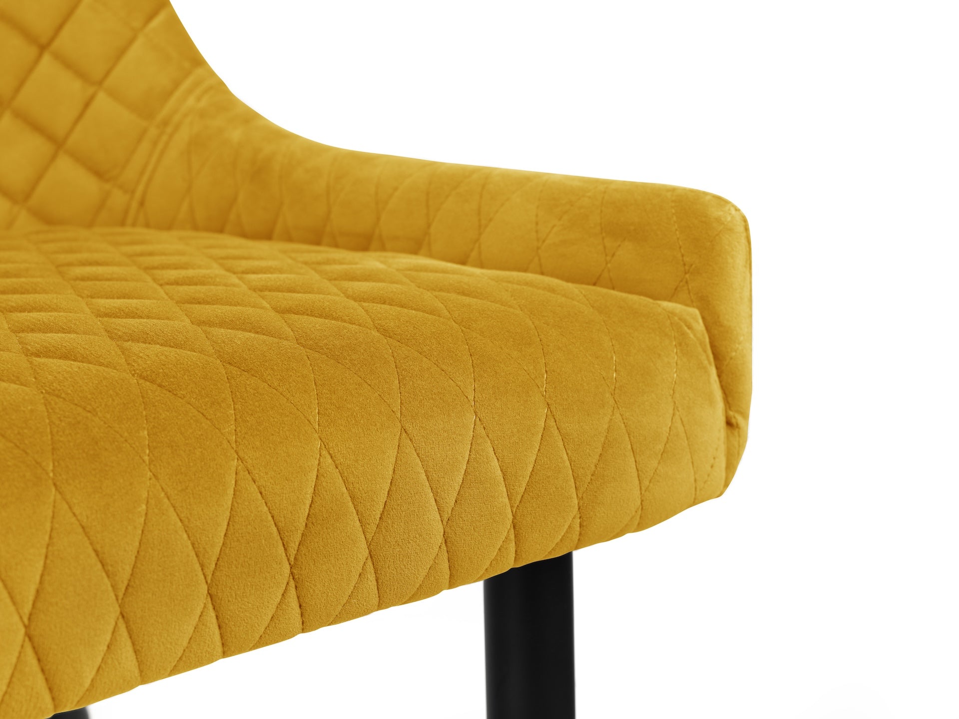 Luxe High Back Bench - Mustard – Julian Bowen, view 4