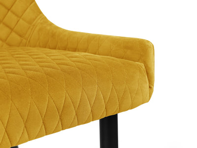 Luxe High Back Bench - Mustard – Julian Bowen, view 4