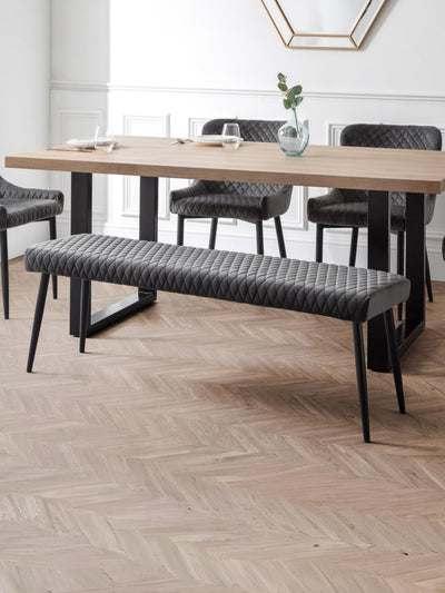 Luxe Low Bench - Grey