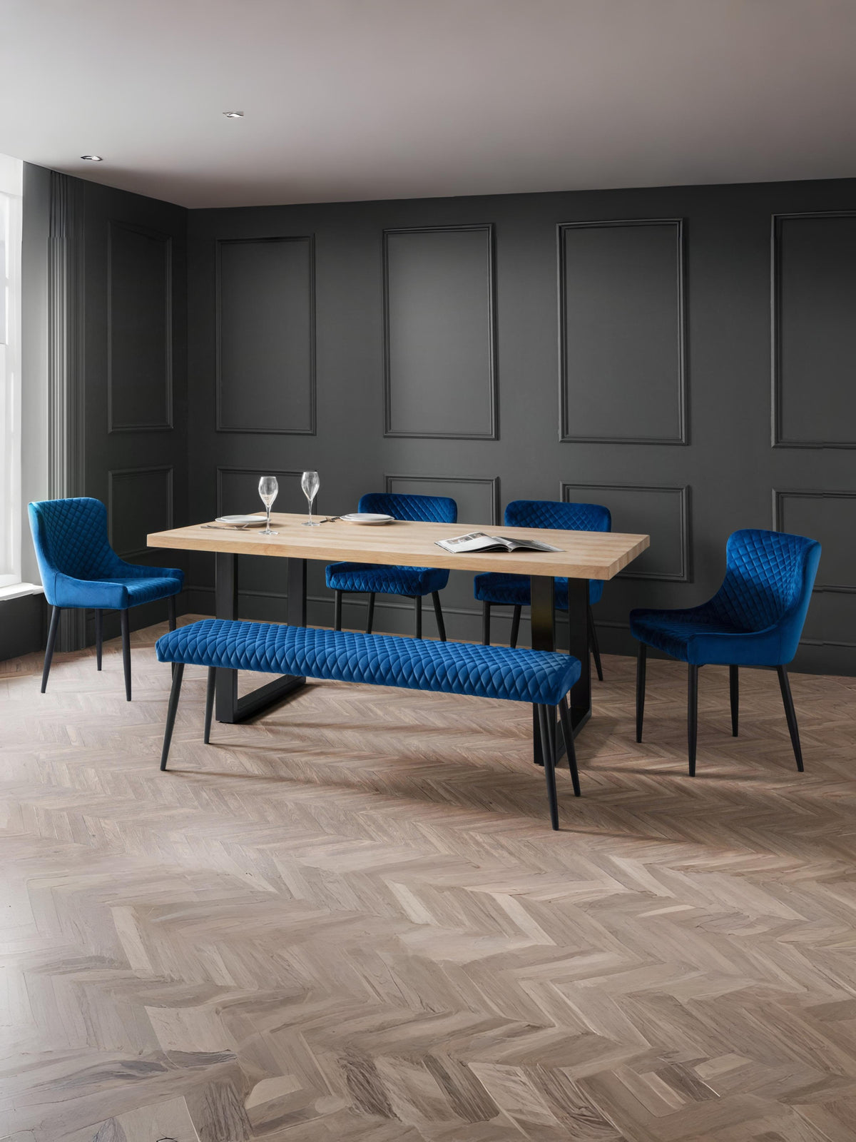 Luxe Low Bench - Blue