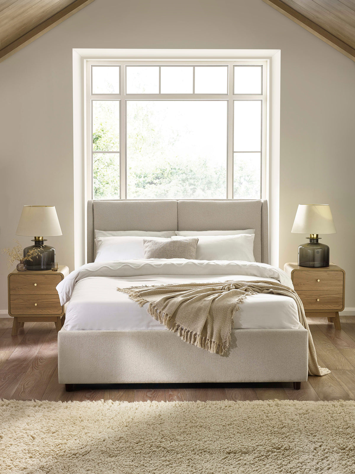 Maddock Ottoman Storage Bed - Beige