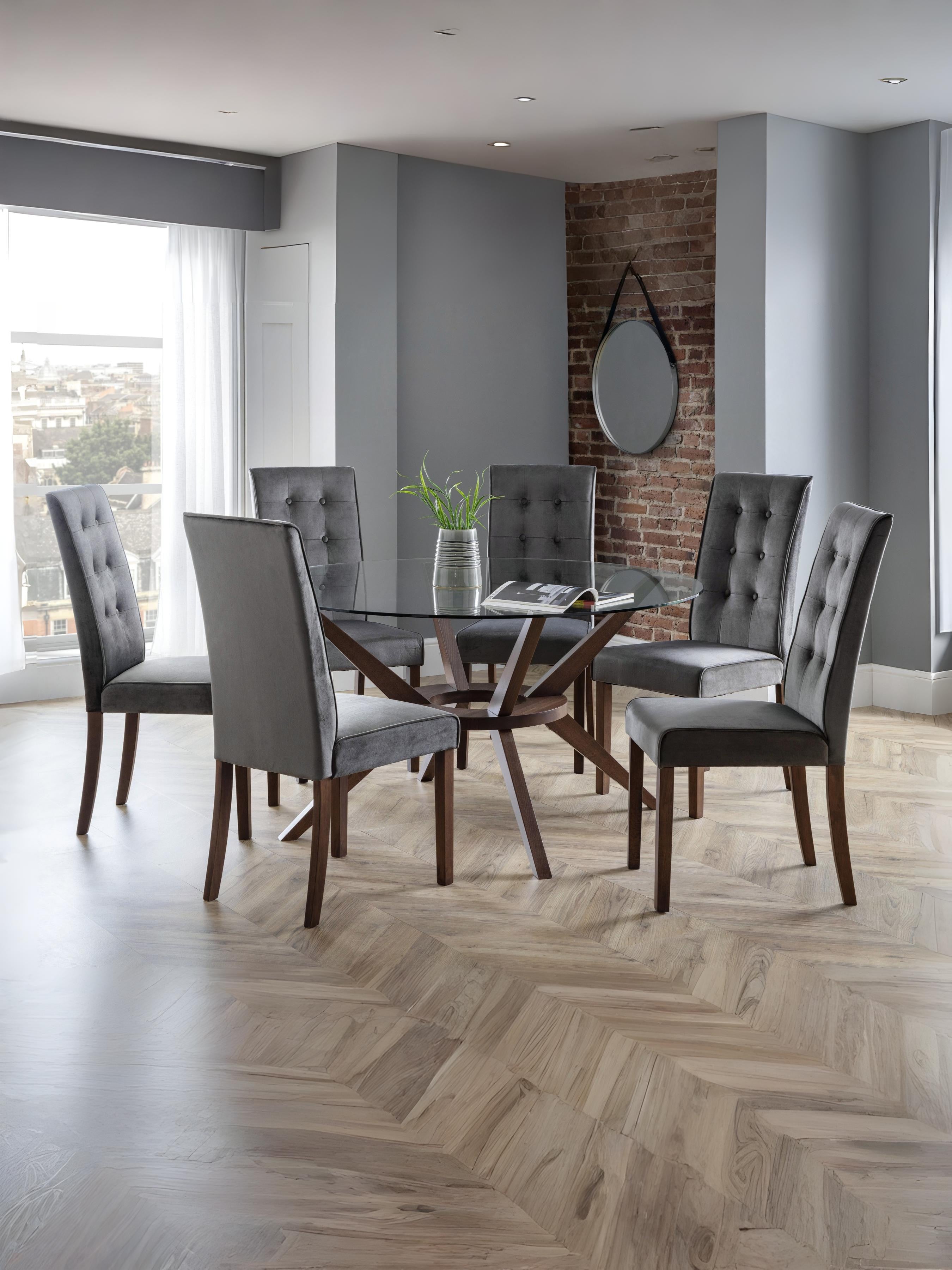 Madrid Velvet Dining Chairs (Set Of 2) – Julian Bowen, view 4