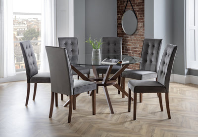 Madrid Velvet Dining Chairs (Set Of 2) – Julian Bowen, view 6