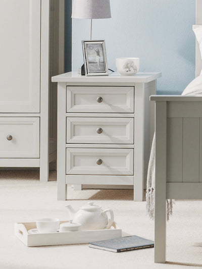 Maine 3 Drawer Bedside- Dove Grey
