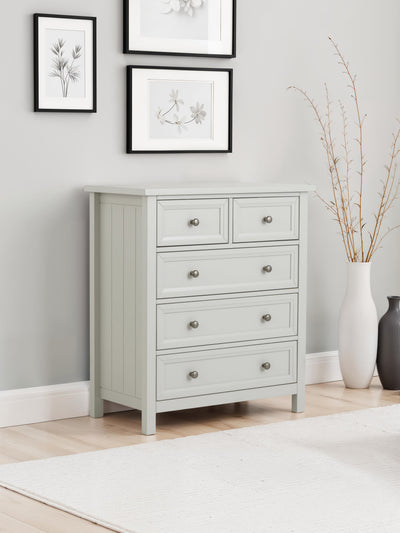 Maine 3+2 Drawer Chest- Dove Grey