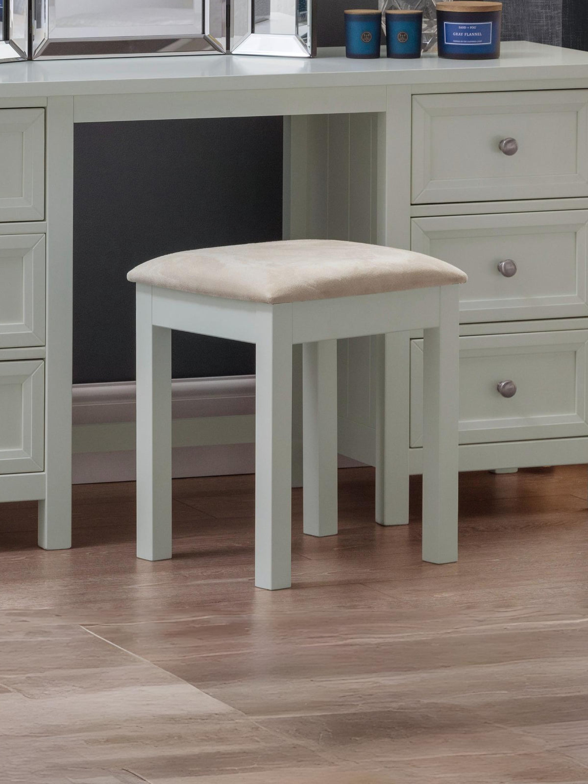 Maine Dressing Stool- Dove Grey