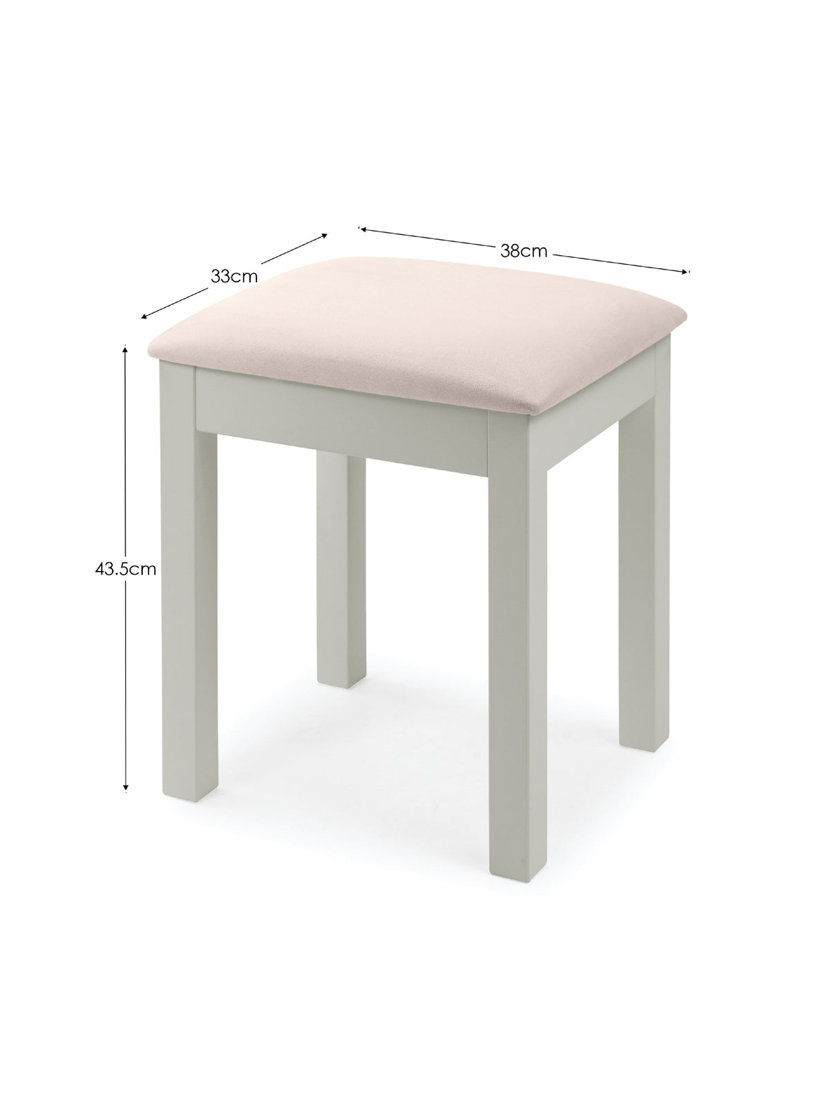 Maine Dressing Stool- Dove Grey