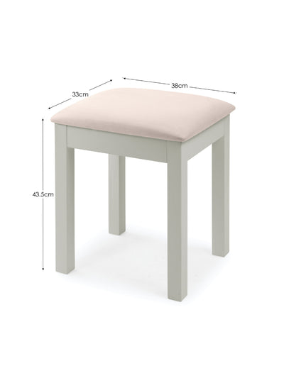 Maine Dressing Stool- Dove Grey