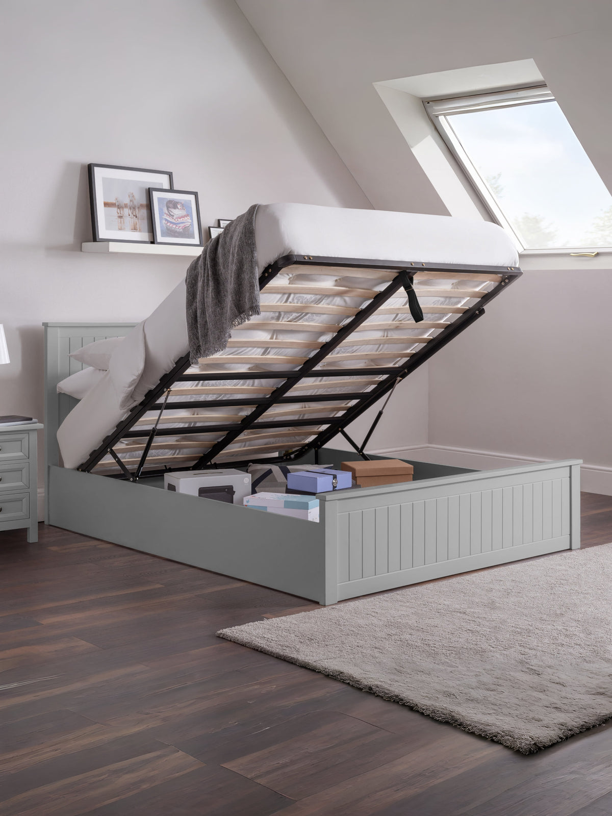 Maine Ottoman Bed - Dove Grey