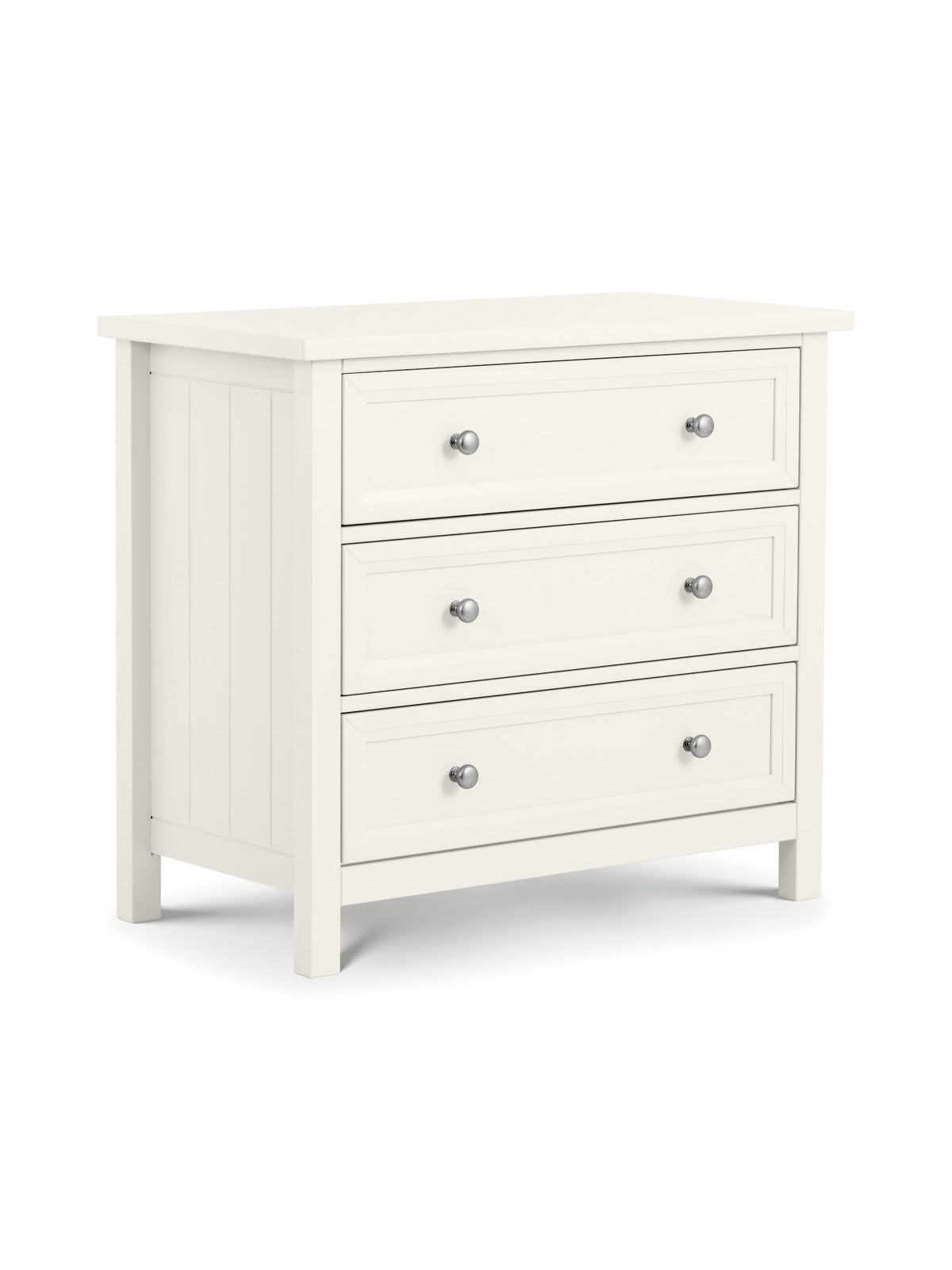 Maine 3 Drawer Chest - Surf White