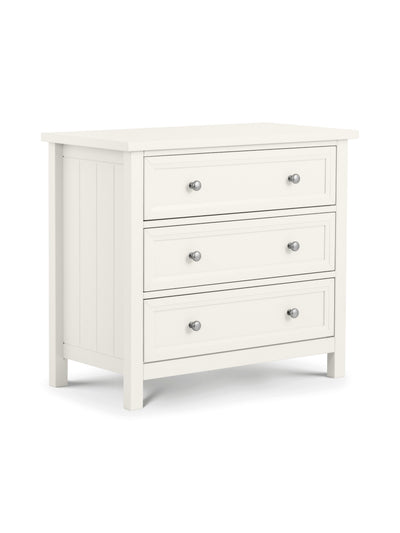 Maine 3 Drawer Chest - Surf White