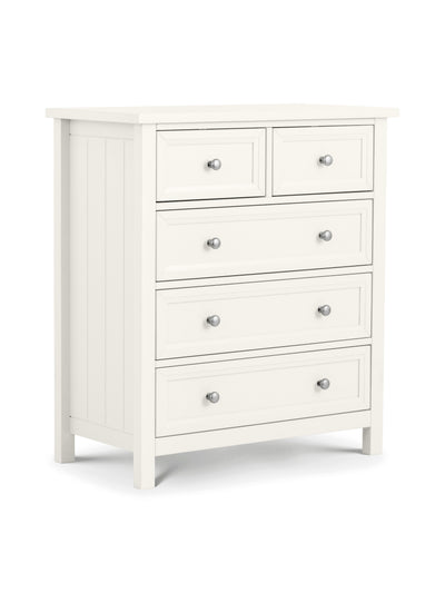 Maine 3+2 Drawer Chest - Surf White