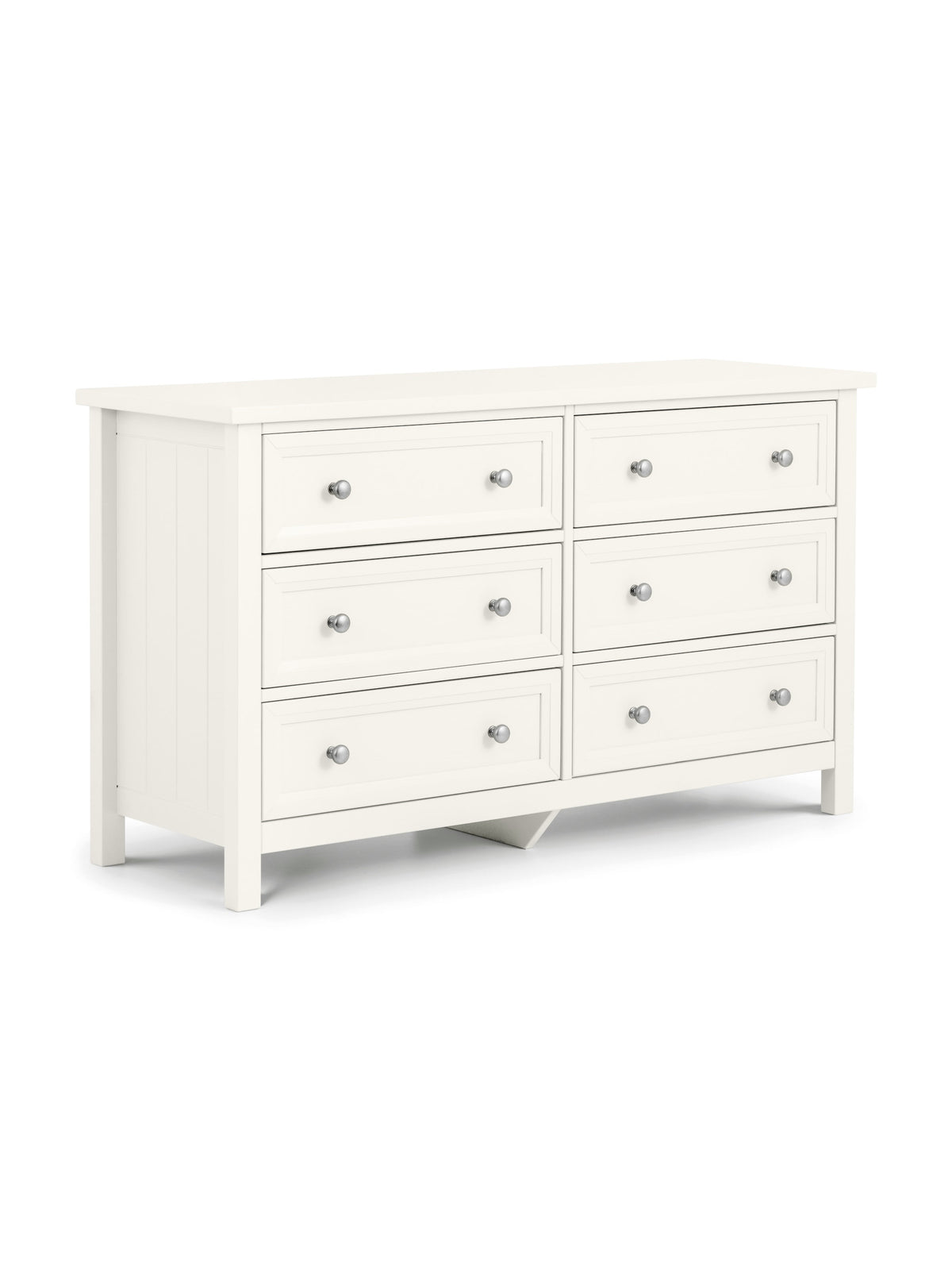 Maine 6 Drawer Wide Chest - Surf White