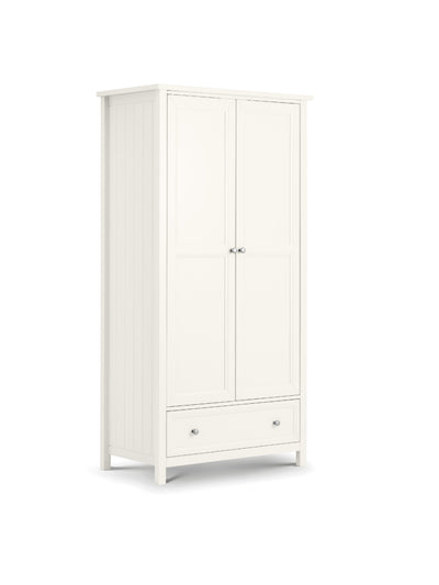 Maine 2 Door Combination Wardrobe - Surf White
