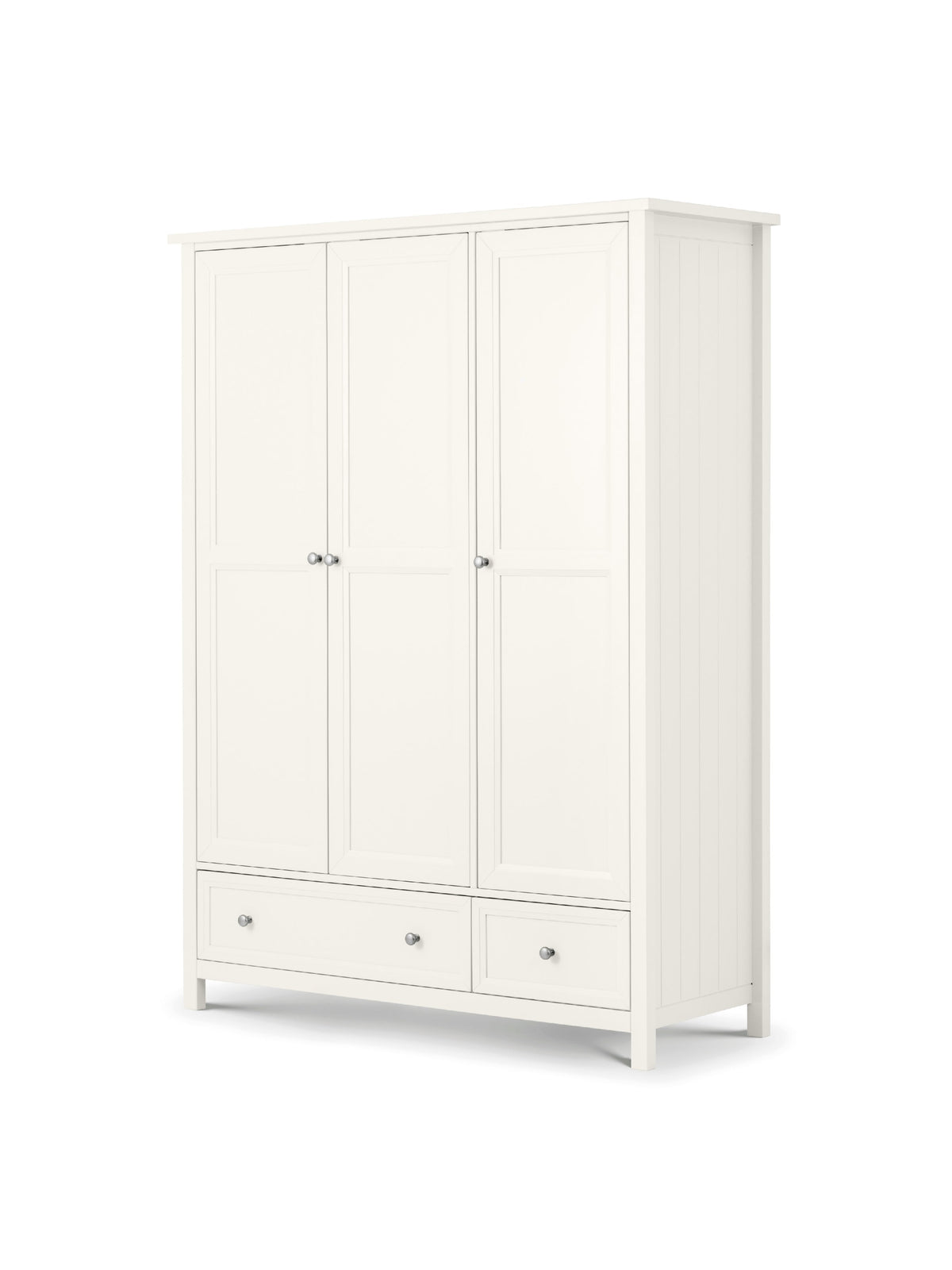 Maine 3 Door Combination Wardrobe - Surf White