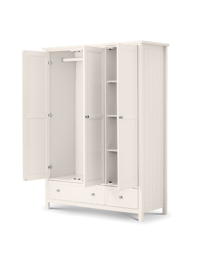 Maine 3 Door Combination Wardrobe - Surf White