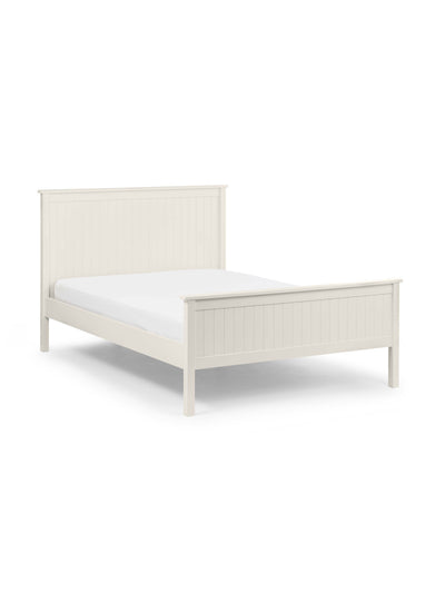 Maine Wooden Bed - Surf White