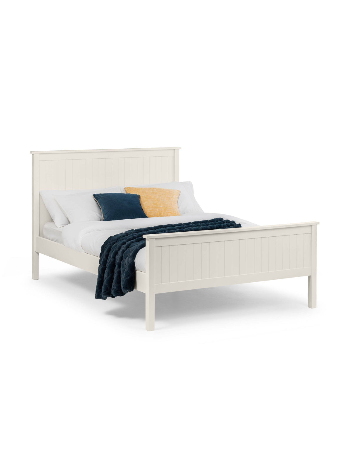 Maine Wooden Bed - Surf White