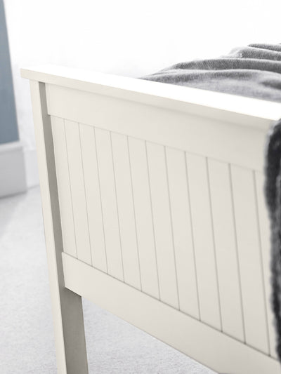 Maine Wooden Bed - Surf White