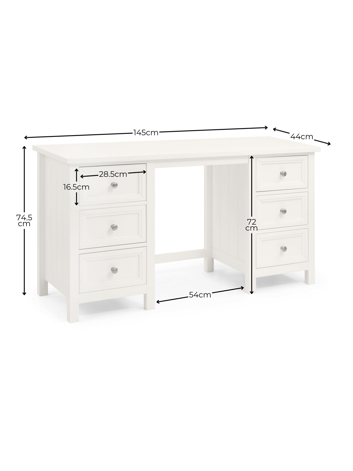 Maine Dressing Table - Surf White