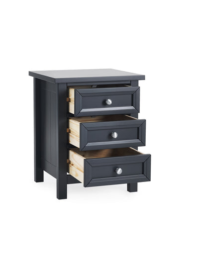 Maine 3 Drawer Bedside - Anthracite