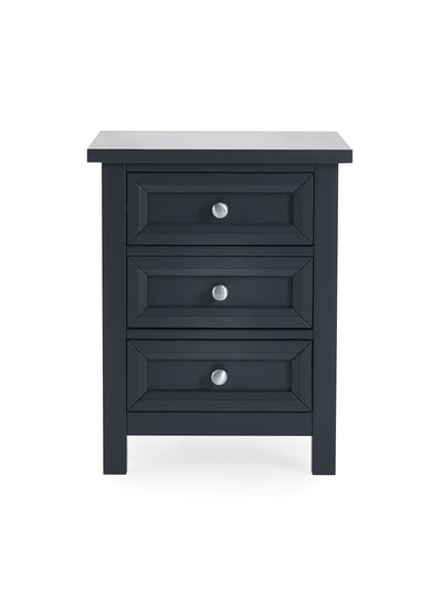 Maine 3 Drawer Bedside - Anthracite