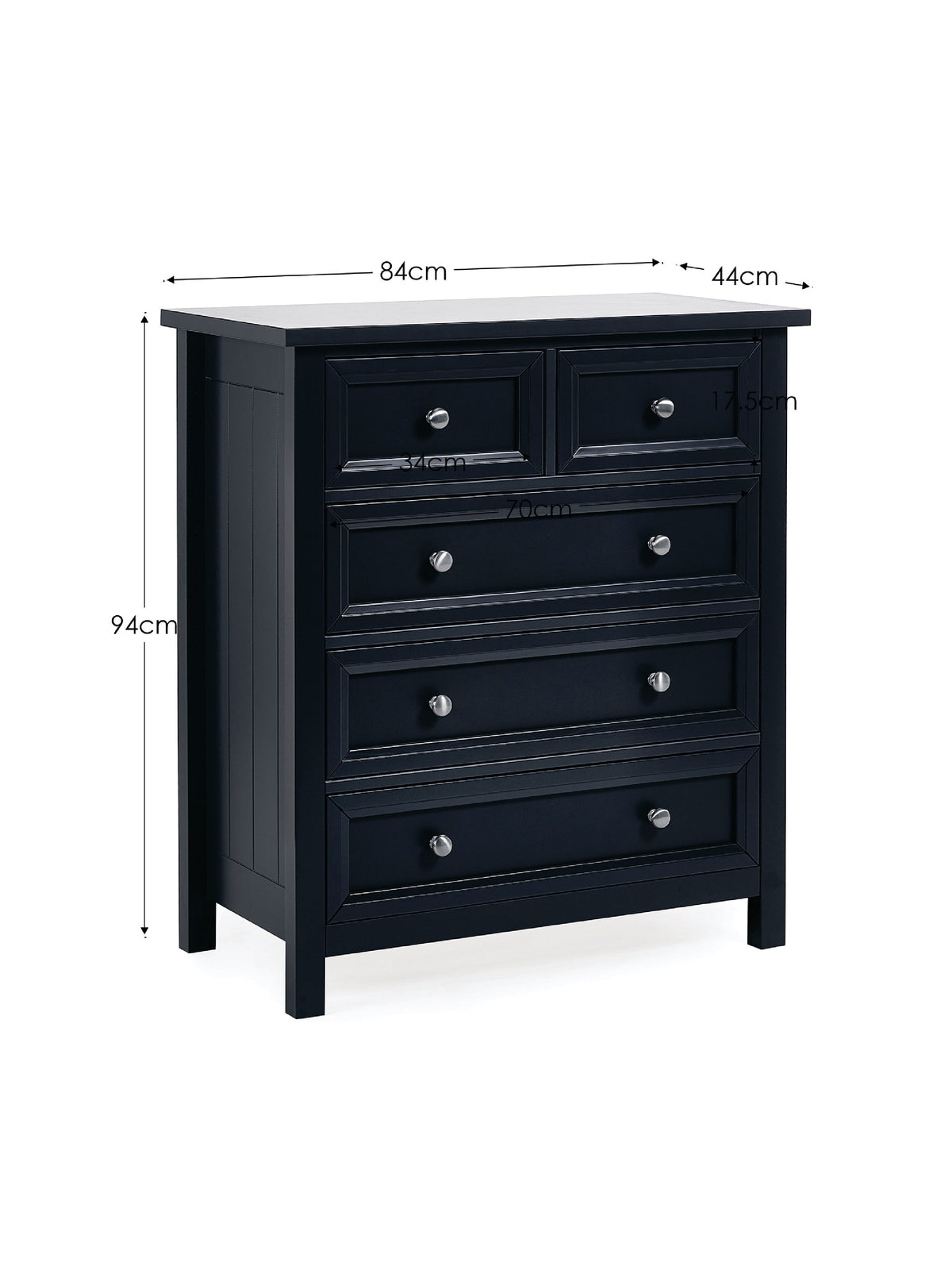 Maine 3+2 Drawer Chest - Anthracite