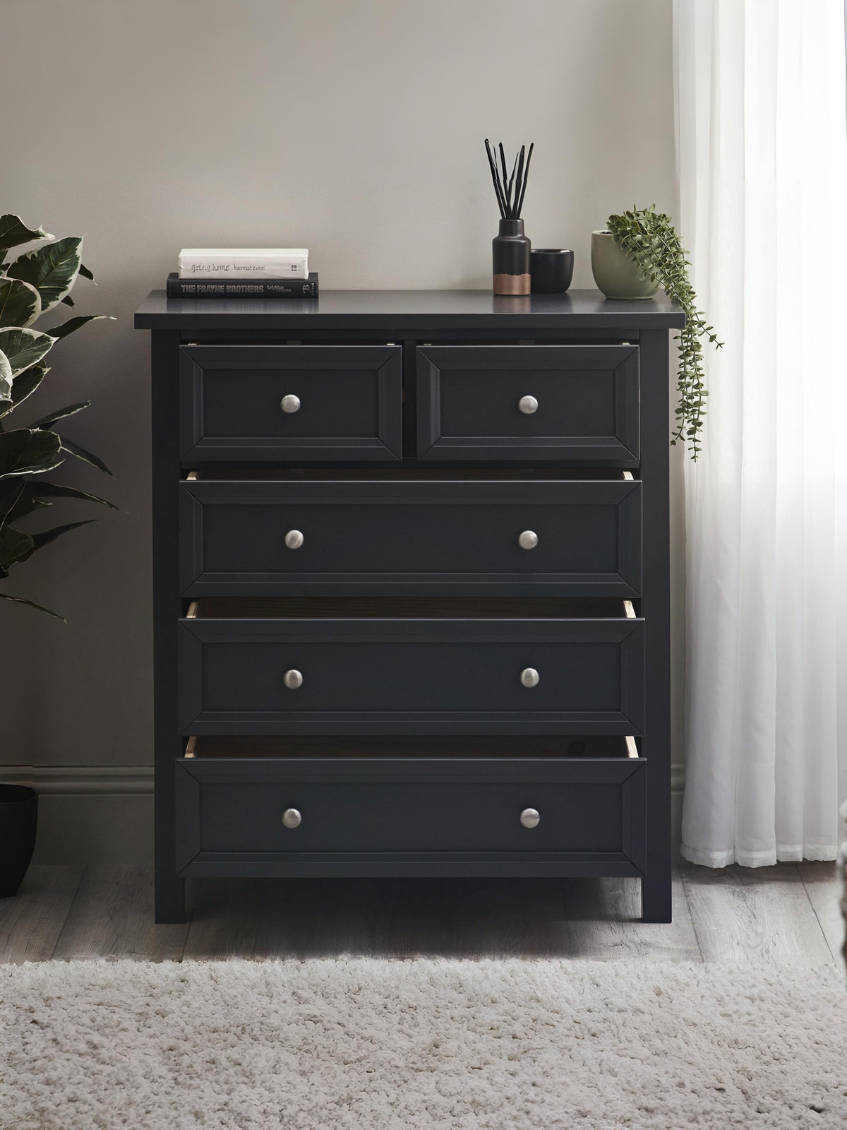 Maine 3+2 Drawer Chest - Anthracite