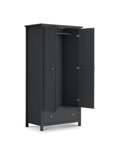 Maine 2 Door Combination Wardrobe - Anthracite