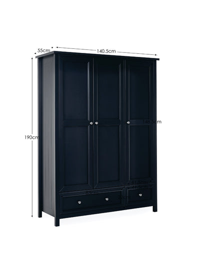 Maine 3 Door Combination Wardrobe - Anthracite
