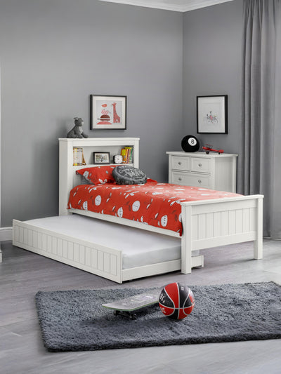 Maine Bookcase Bed Surf White