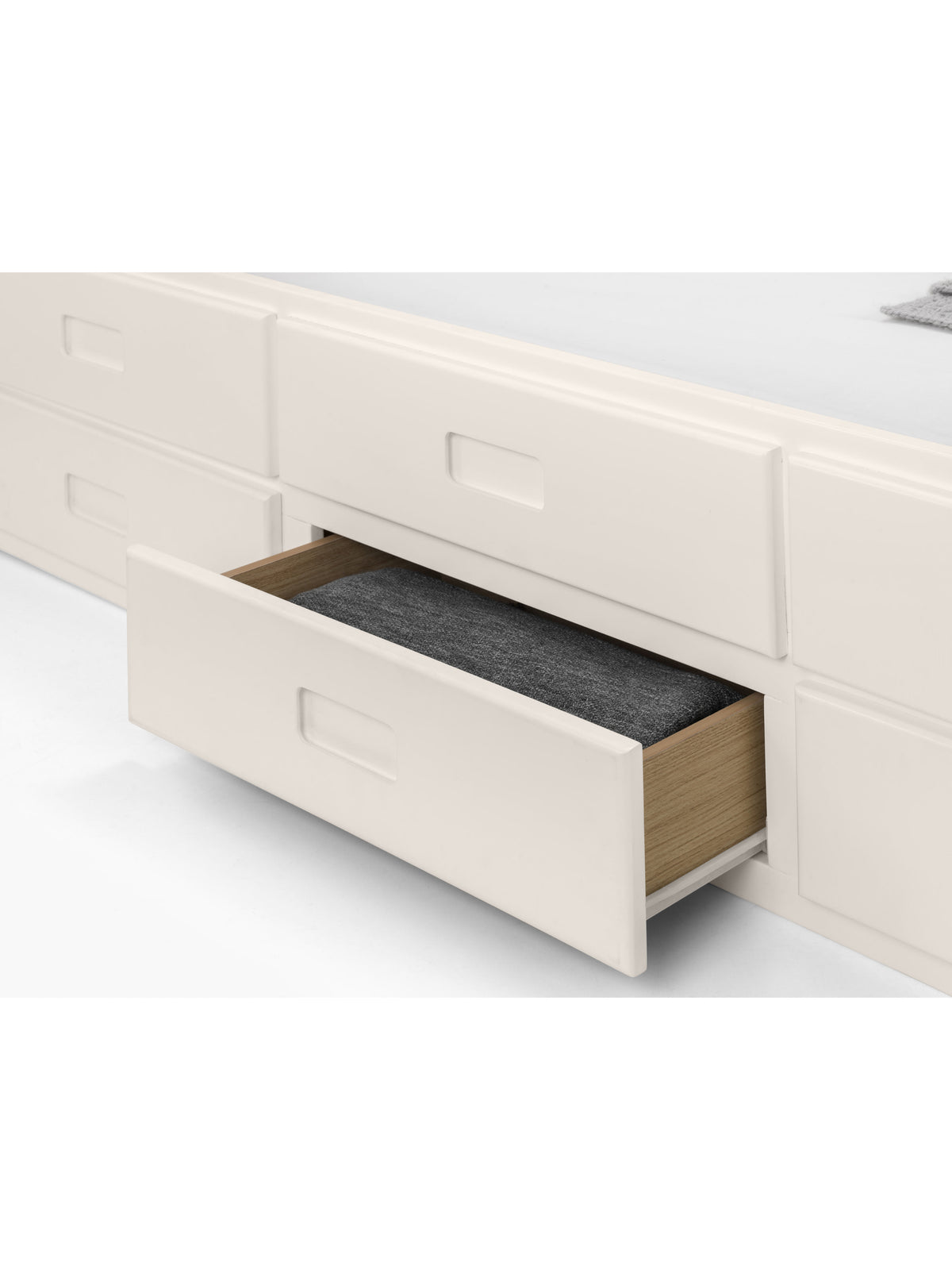 Maisie Bed With Underbed And Drawers - Surf White