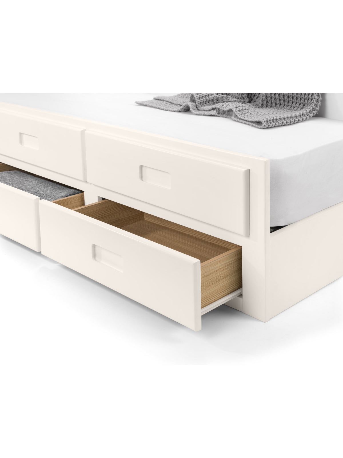Maisie Bed With Underbed And Drawers - Surf White