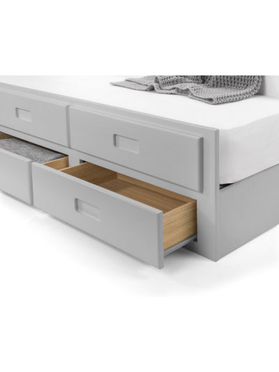 Maisie Bed With Underbed And Drawers - Light Grey