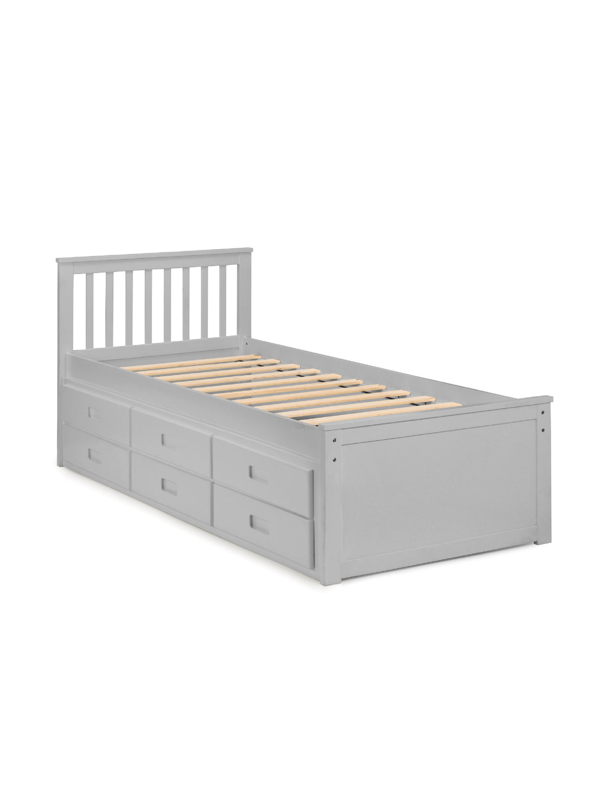 Maisie Bed With Underbed And Drawers - Light Grey