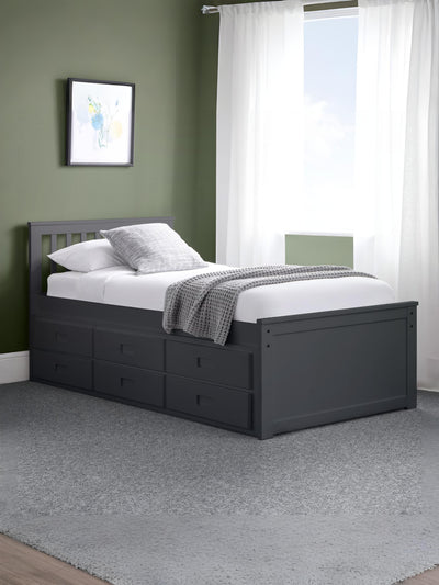 Maisie Bed With Underbed And Drawers - Anthracite