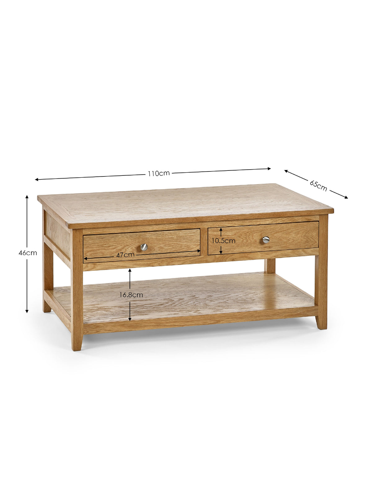 Mallory Coffee Table With 2 Drawers
