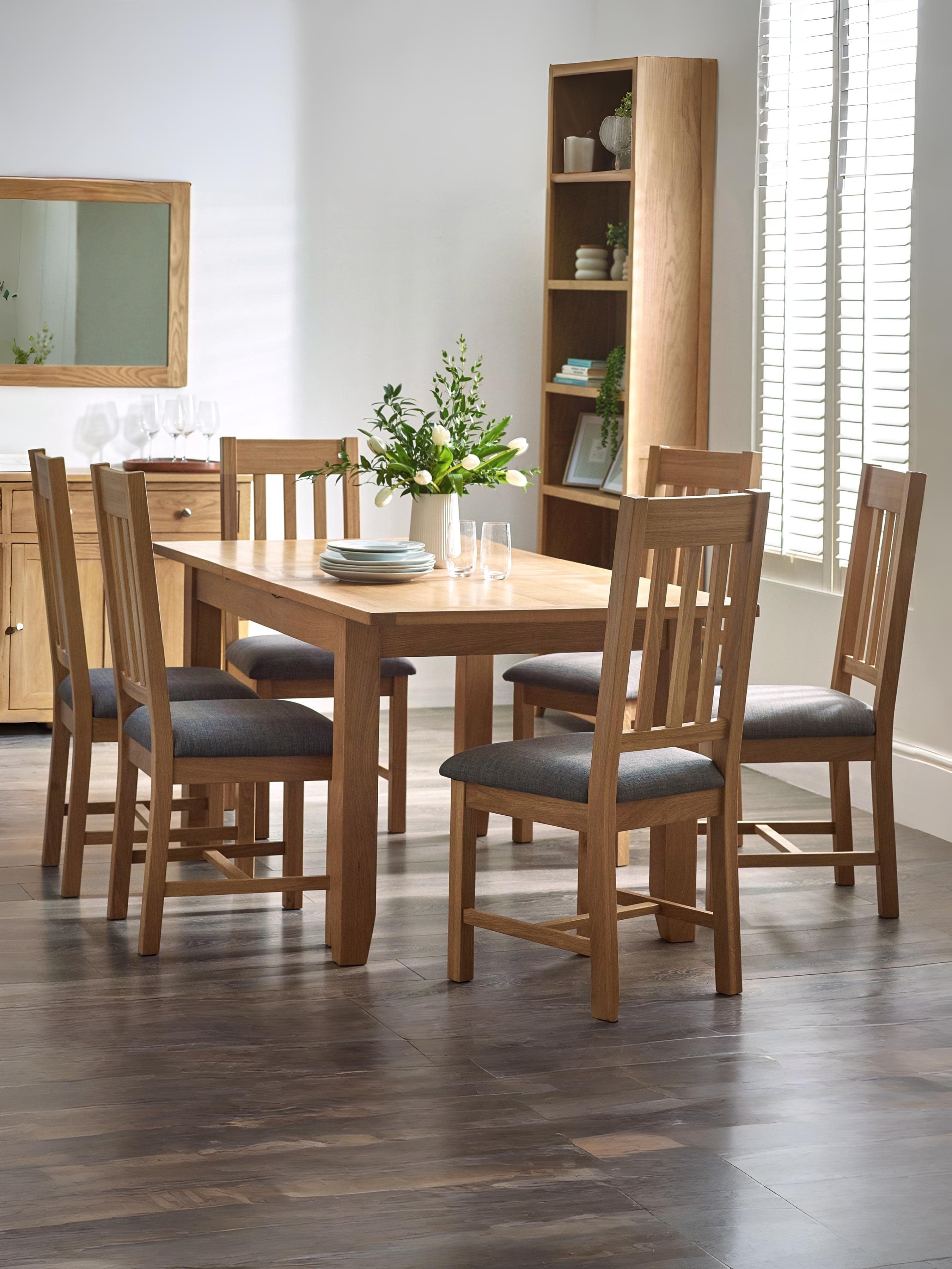 Mallory Table and 6 Chairs – Oak
